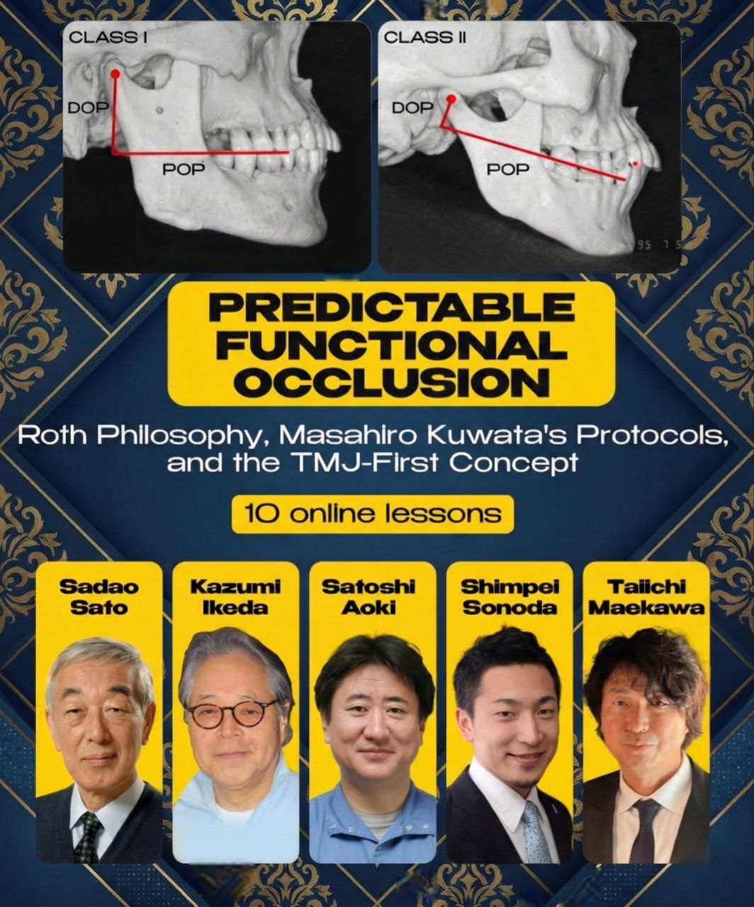 Predictable Functional Occlusion- Roth Philosophy, Masahiro Kuwata's Protocols, and the TMJ-First Concept