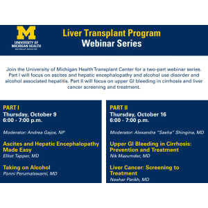 Michigan Medicine Liver Transplant Program Webinar Series 2025