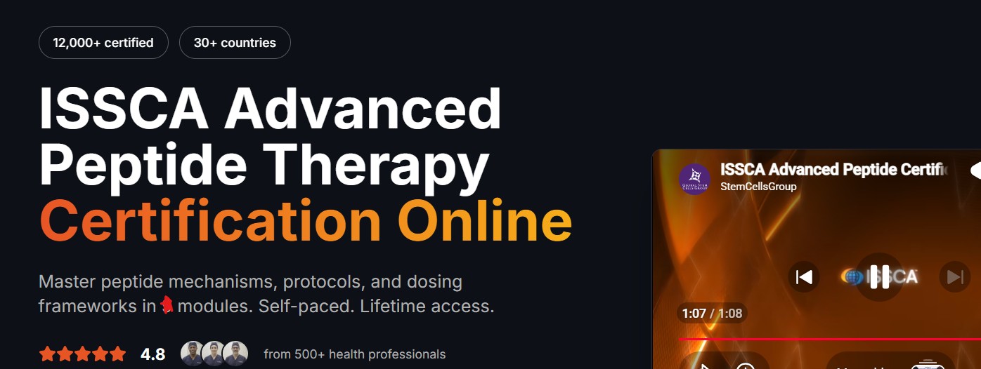 ISSCA Advanced Peptide Therapy Certification Online 2025